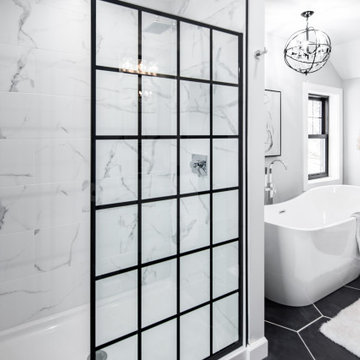 Black & White Modern Glamour with Green Accents