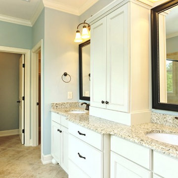 The Madison Master Bath Vanities built by Homes by Dickerson