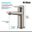 KRAUS Indy Single Handle Bathroom Faucet in Spot Free Stainless Steel