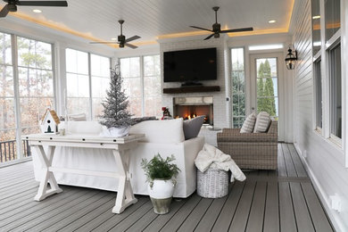 Inspiration for a transitional sunroom in Charlotte.