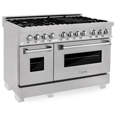 Kucht Professional 48 Stainless Steel Natural GAS Range in Silver/White - KNG481-W