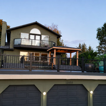 Expansive Multi-Level Deck with Covered Pavilion
