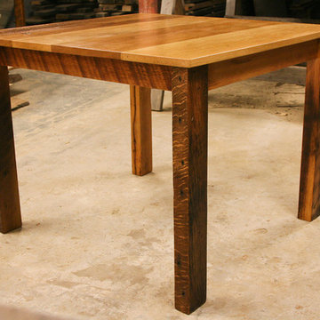Small Oak Reclaimed Wood Dining Table