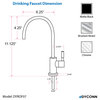 DYROF07 Drinking Water Faucet for RO Filtration System, Matte Black