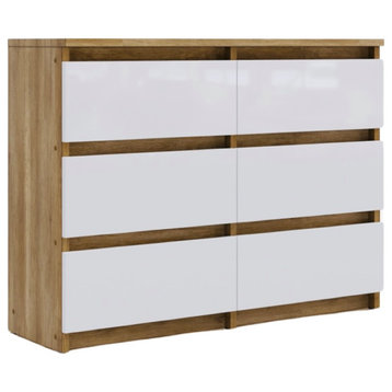 ELIAS Dresser, Country Oak/White Gloss