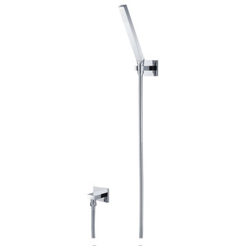 Isenberg HS1006 Hand Shower Set With Wall Elbow, Holder and Hose, Chrome