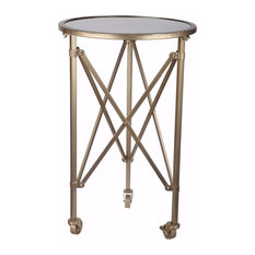 50 Most Por Side Tables And End With Wheels For 2018 Houzz Benzara Inc Stunningly Trimmed Tennyson Side Table Tables And End