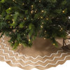 Aspen Beaded Burlap Design Holiday Natural Christmas Tree Skirt