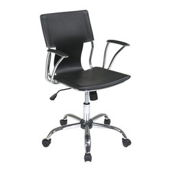 Dorado Office Chair Black PVC Material - Office Chairs