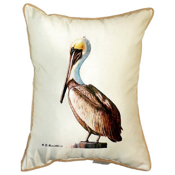 Betsy Drake Pelican Small Indoor/Outdoor Pillow 11x14