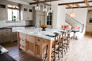 Example of a beach style kitchen design in Orange County