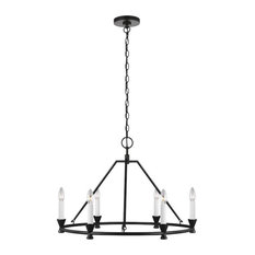 Generation Lighting CC1196AI Keystone 6 Light Small Chandelier, Aged Iron