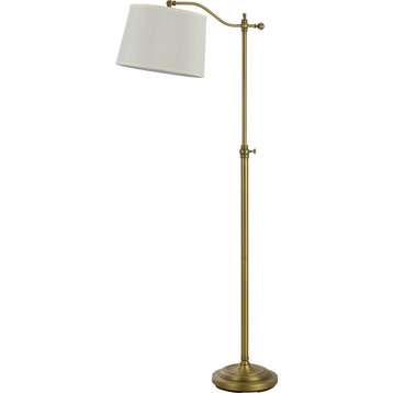 Wilmington Floor Lamp - Antique Brass, Ivory