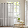 Madison Park Anna Striped Sheer Shower Curtain, Grey