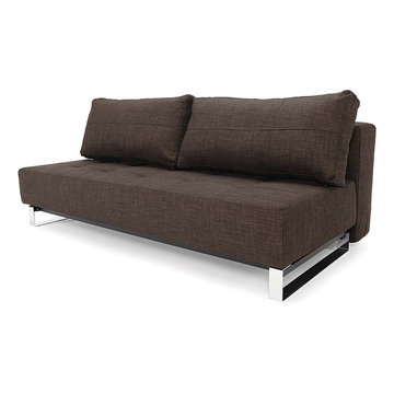 Innovation USA | Supremax Sleek Excess Lounger | Begum Dark Brown Sofa Bed -$181