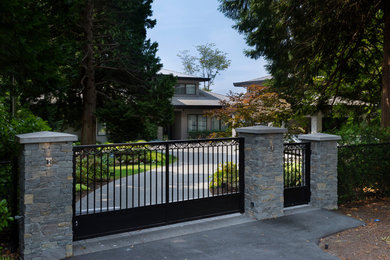 Example of a mid-sized minimalist exterior home design in Vancouver