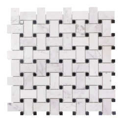 Marble Basket Blk/Wht - Mosaic Tile