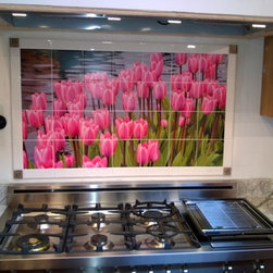 Custom Tulip Mural - Tile Murals