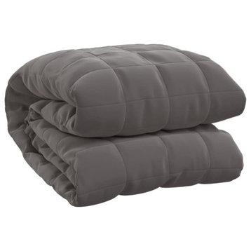 vidaXL Weighted Blanket for Sleeping Calming Gray 55.1"x78.7" 13.2 lb Fabric