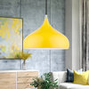 Amador 1 Light Shiny Yellow With Polished Chrome Accents Pendant