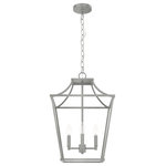 Hunter Fans - Hunter Laurel Ridge 4-Light Lantern Pendant in Brushed Nickel - Strong lines with an open, airy design. This juxtaposition in the Laurel Ridge 15-inch lantern-inspired pendant light makes for an elegant yet modern design that makes a statement. An updated take on traditional Georgian style silhouettes, the Laurel Ridge Collection is a fresh look in formal spaces.  This light requires 4 ,  Watt Bulbs (Not Included) UL Certified.