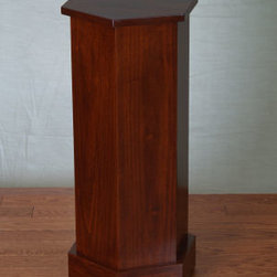 Dark Espresso Wood Hexagon Pedestals - Furniture