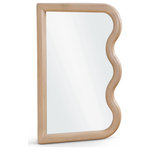 Meridian Furniture - Winnie Mirror, Natural - Make any wall a reflection of your good taste when you hang this Winnie natural mirror for all to see. Its rich natural finish, crafted from a mix of solid wood and MDF, exudes timeless elegance. The art deco design adds a touch of vintage glamour to contemporary spaces, creating a focal point that captures attention. Perfect for adding depth and style to any room, this mirror blends classic craftsmanship with modern sensibility, making it a must-have for sophisticated interiors.
