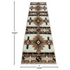 Flash Furniture Mohave 24" x 84" Southwestern Olefin Fabric Area Rug in Ivory
