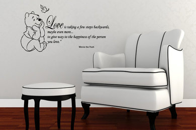 Vinyl Decals Winnie the Pooh Quote Love Happiness Home Wall Art Decor Removable