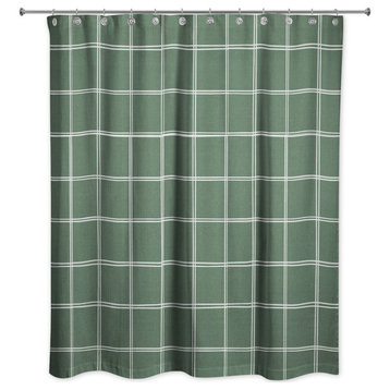 Linen Plaid 4 71x74 Shower Curtain