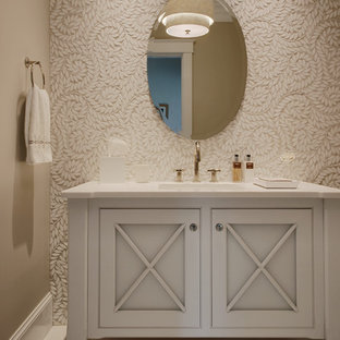 Klassische Gästetoilette & Gäste-WC mit Keramikboden: Ideen für