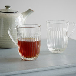Ribbed Glass Mug - Outdoor Drinkware