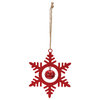 Metal Snowflake With Bell Ornament, Set of 12