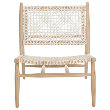 Safavieh Bandelier Accent Chair, Light Natural/White