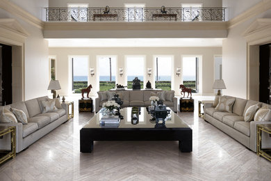 Elegant living room photo in Miami