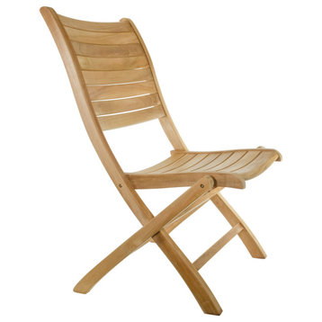 Nordic Style Natural Teak Folding Dining Chair