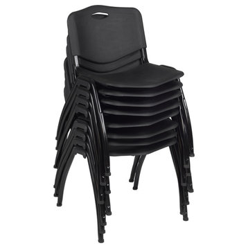 'M' Stack Chair (8 pack)- Black