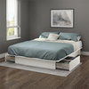 South Shore Maddox Full Queen Storage Bed in Pure White