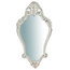 Baroque Wooden Wall Mirror, Antique White, 41x77 cm