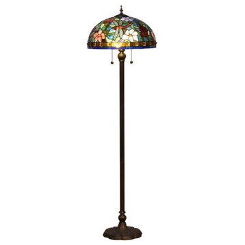 Dale Tiffany TF16085 Josef, 2 Light Floor Lamp, Bronze/Dark Brown