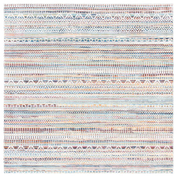 Safavieh Crystal Crs736P Southwestern Rug, Rust and Gold, 6'3"x6'3" Square