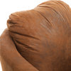 GDF Studio Bernhoft Swivel Fabric Armchair, Brown