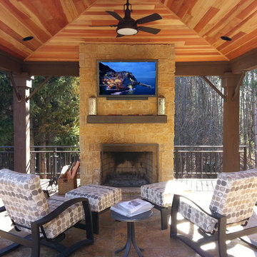 Contemporary Cabana Television and Sound Install