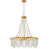 Crystorama FIO-A9104-GA-CL 4 Light Chandelier in Antique Gold
