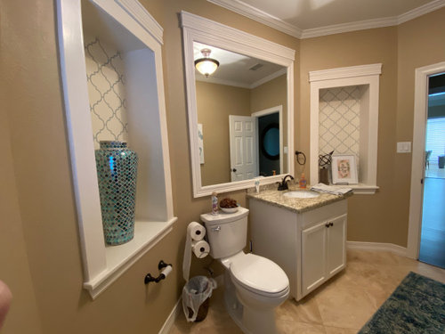 Powder Room Redo Ideas- to niche or not to niche....