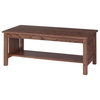 Mission Style Solid Oak Coffee Table, Chesnut