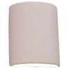 Everly Half Cylinder Indoor Wall Light, Paintable Bisque