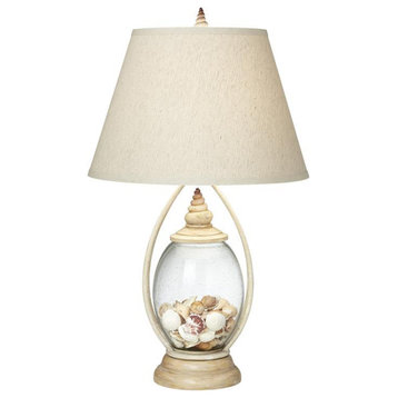 Pacific Coast Lighting Seascape Reflections Jars Glass Table Lamp in Ivory/Clear