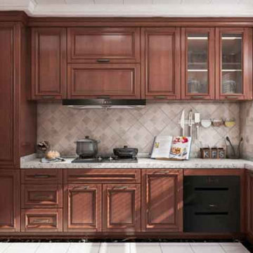 Galley Kitchen in American Style by Bespoke Cabinet Maker @ HOMURG