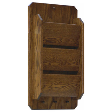 Amish Made Oak Letter Organizer, Seely Stain